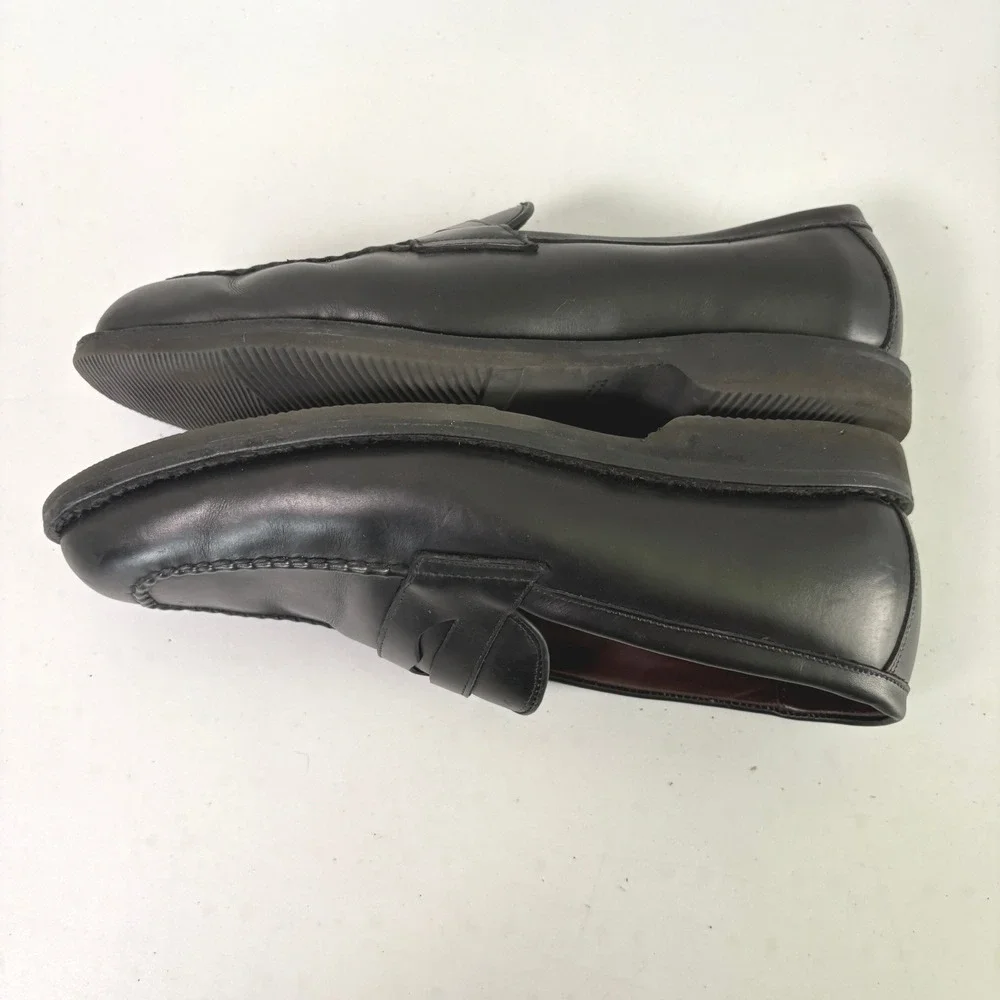 Allen Edmonds Penny Loafers Mens 9.5 D Black Leather Slip On Dress Shoes 3032